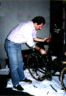 Doug just LOVES bike repair.